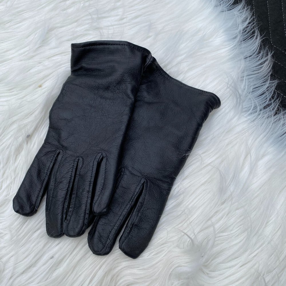 Illinois Glove Company Genuine Leather Winter Gloves Black